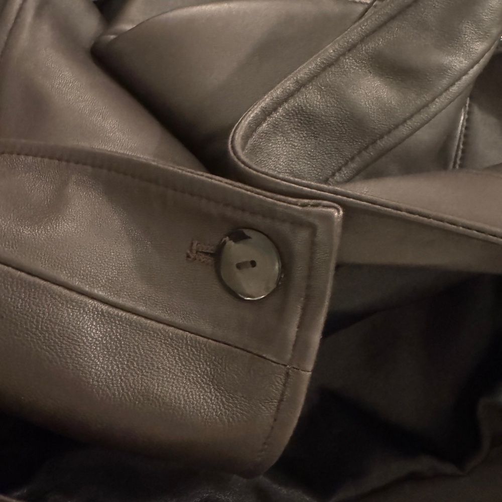 Oversized Leather Jacket - image 8